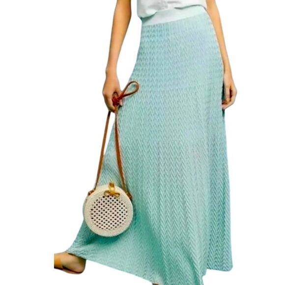 Cecilia Prado Dresses & Skirts - NWT Anthropologie Cecilia Prado Mint Knit Maxi Bohemian Spring Summer Skirt sz M